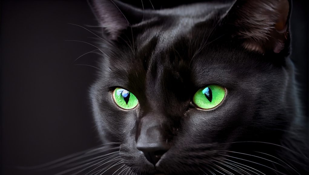 races de chats noirs aux yeux verts