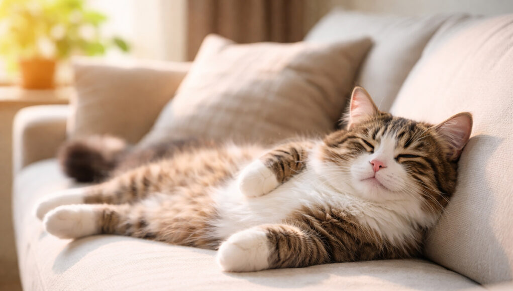 chat-heureux habitudes étonnantes des chats heureux